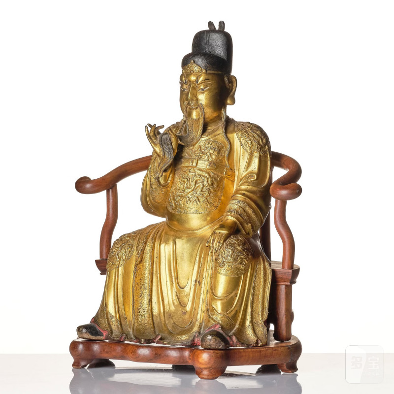 A large well cast figure of Guandi, - 图2